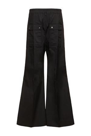 Pantaloni Bela in misto cotone biologico nero RICK OWENS | RR02D6309TEEM70908